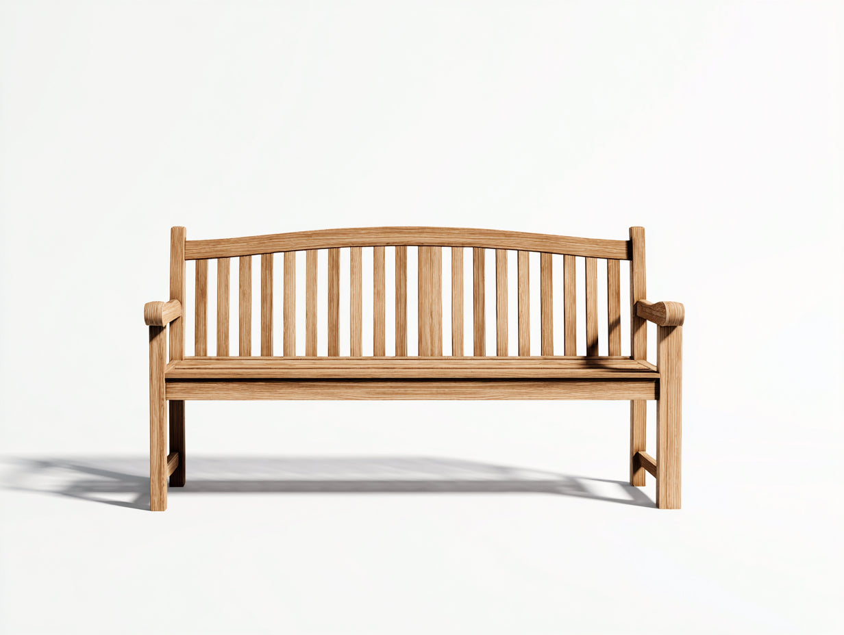 Bancos de jardín madera 170x60x92 cm - color madera - diseño tradicional exterior