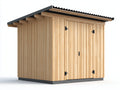 Casetas de jardín madera 230x195x220 cm - color madera-negro - diseño compacto exterior