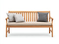 Bancos de jardín madera 165x62x89 cm - color madera - diseño exterior con cojín
