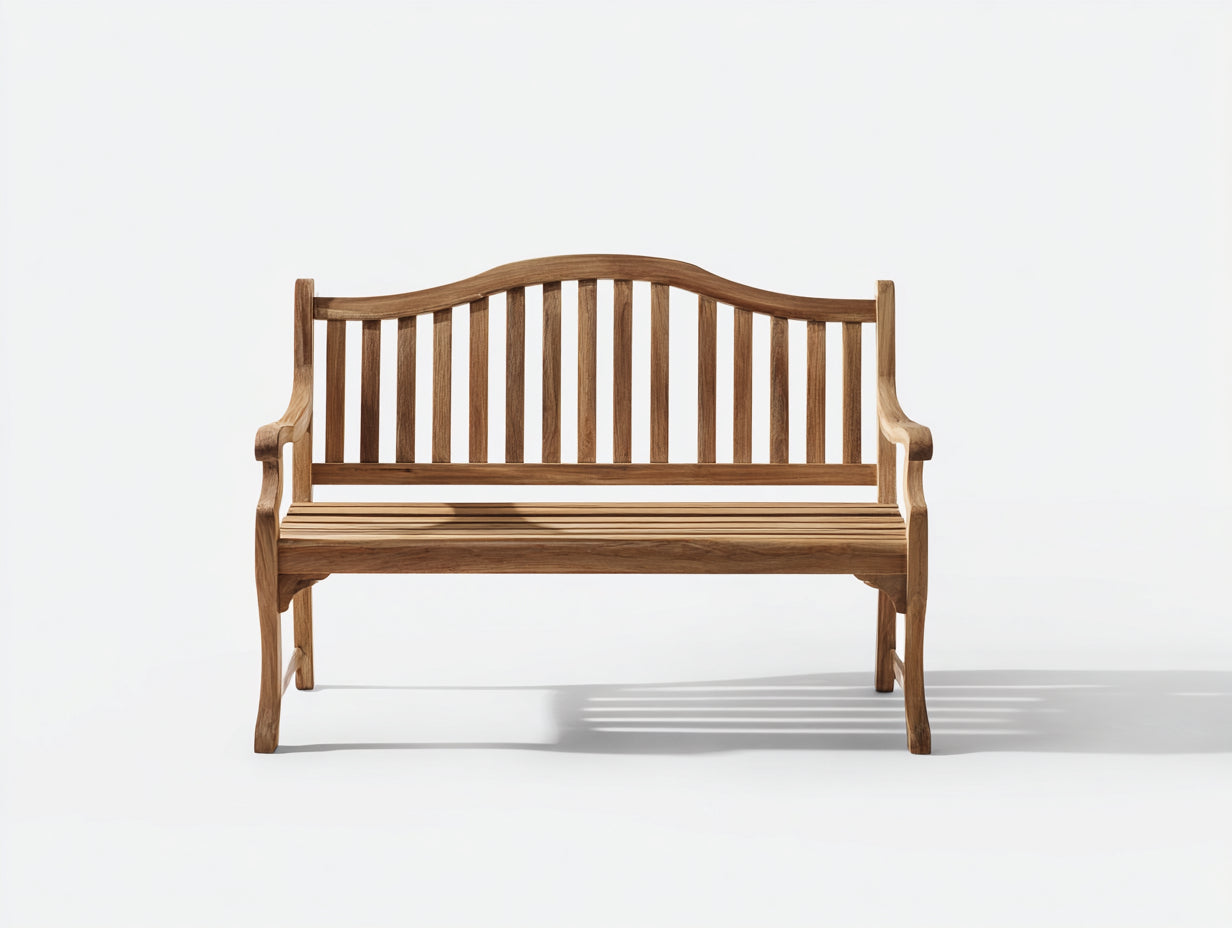 Banco de jardín madera maciza 160x60x90 cm - Natural - Estilo clásico