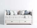 Sofá cama madera 200x100x105 cm - Blanco - Estilo clásico