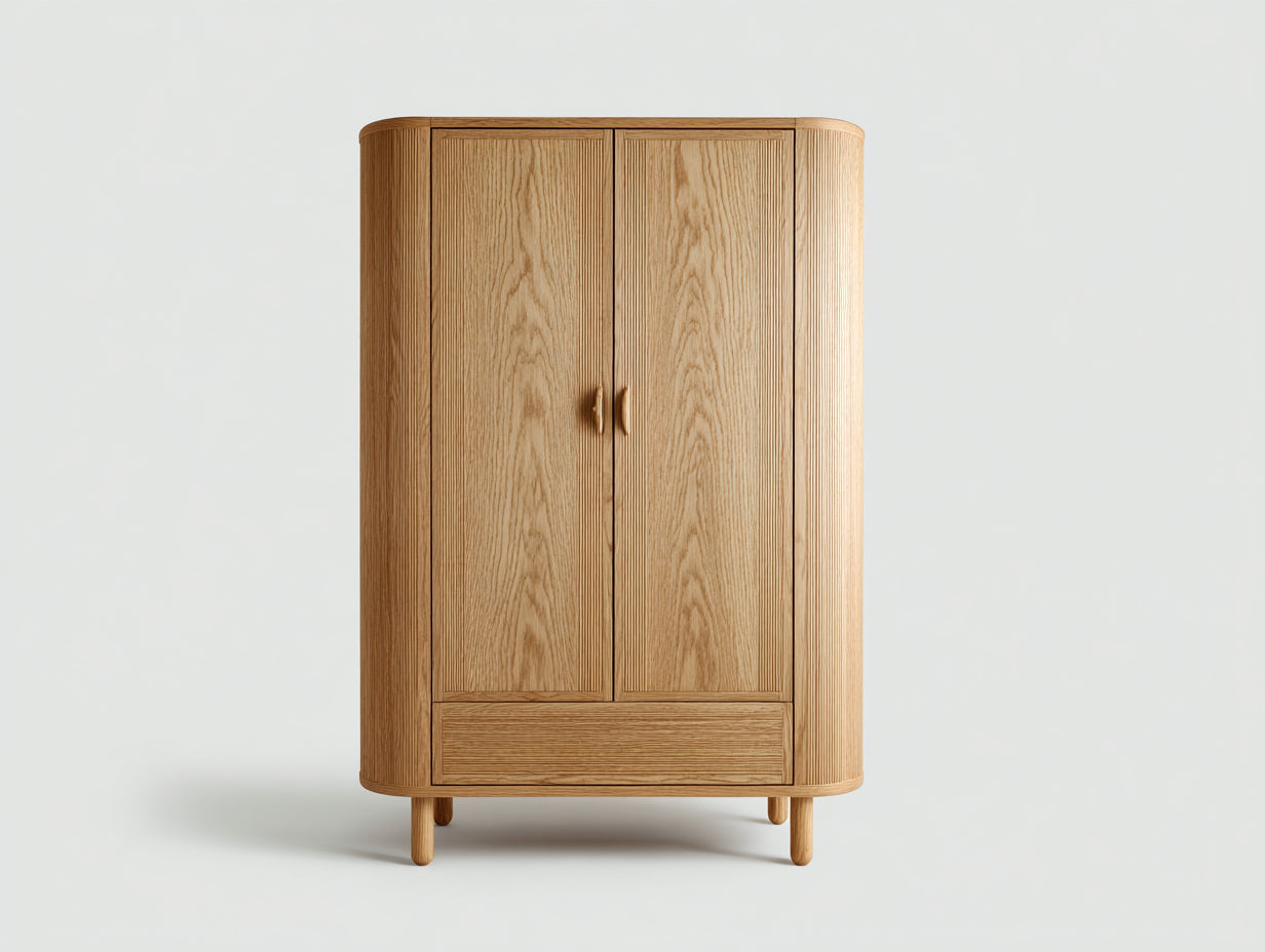 Armarios de madera 105x52x178 cm - natural - diseño nórdico