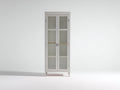 Vitrinas madera y vidrio 85x40x190 cm - blanco - estilo escandinavo