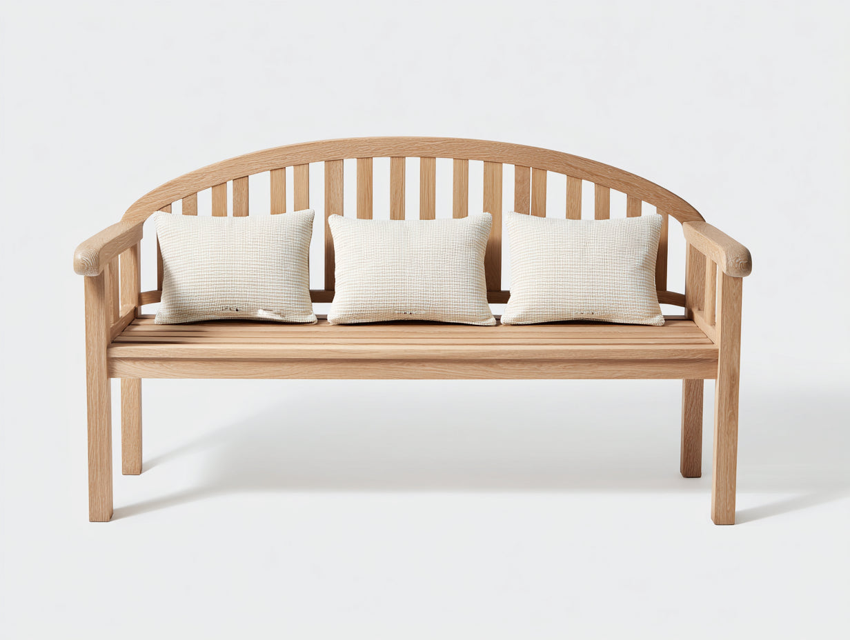 Bancos de jardín de madera 155x62x92 cm - marrón claro - diseño clásico para exterior
