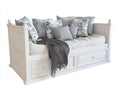 Sofás cama de madera 215x98x96 cm - blanco - estilo clásico con almacenaje