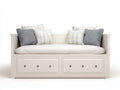 Sofás cama madera 200x100x95 cm - Blanco-Beige - Estilo clásico