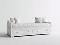 Sofás cama de madera 210x95x82 cm - blanco - diseño clásico con cajones