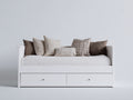 Sofás cama de madera 205x95x88 cm - blanco - con almacenaje