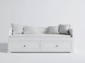 Sofá cama de madera 210x92x82 cm - blanco - con almacenamiento
