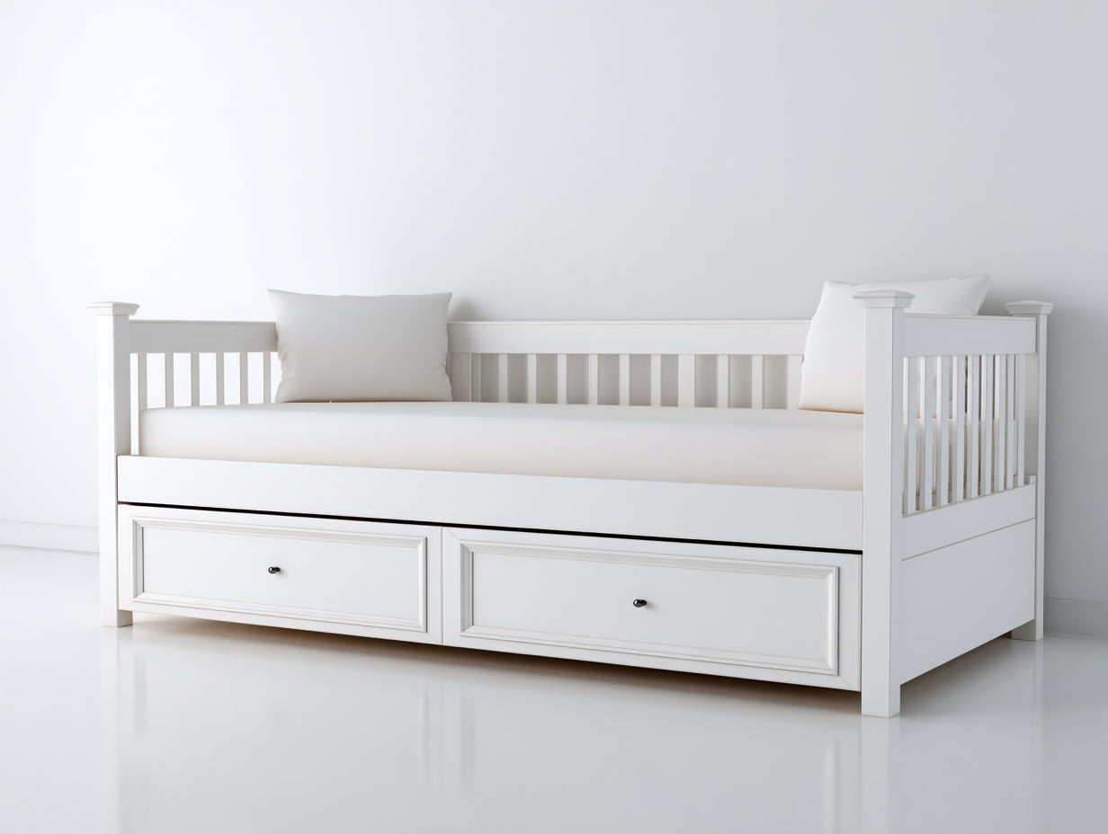Sofás cama madera blanca 205x95x95 cm - blanco - diseño clásico funcional