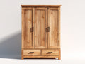 Armarios de madera 118x52x188 cm color roble para dormitorio - diseño rústico