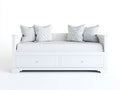 Sofás cama madera 208x94x88 cm - blanco - diseño con cajones