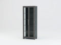 Vitrinas metal y vidrio 80x40x190 cm - gris oscuro - estilo industrial moderno
