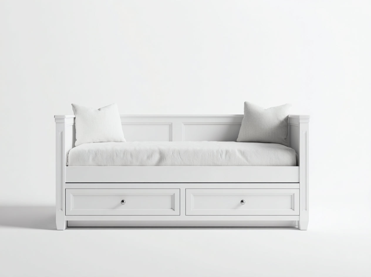 Sofás cama madera 200x100x100 cm - Blanco - Estilo clásico