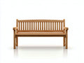 Banco de jardín de madera 150x58x90 cm - natural - con reposabrazos