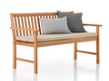 Bancos de jardín de madera 150x58x88 cm - marrón - diseño clásico para terraza