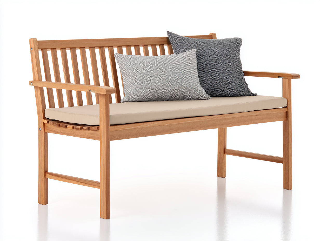 Bancos de jardín de madera 150x58x88 cm - marrón - diseño clásico para terraza