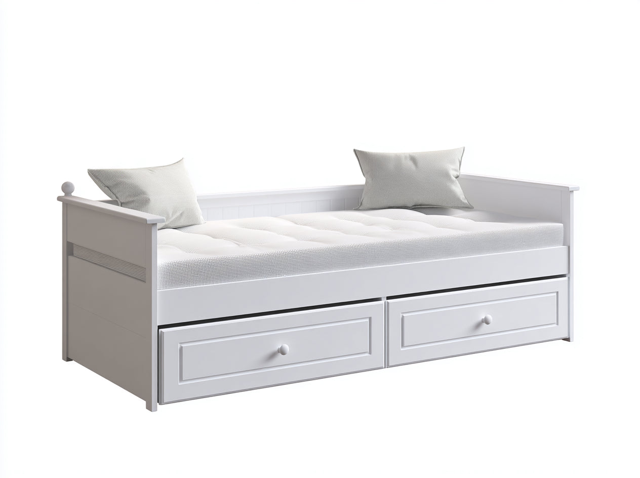 Sofás cama madera 200x100x100 cm - Blanco - Estilo contemporáneo