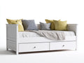 Sofás cama madera 202x93x87 cm - blanco - diseño funcional con almacenamiento
